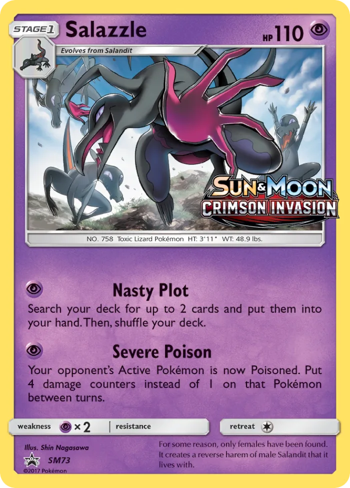 Salazzle #SM73 SM Black Star Promos Pokemon card