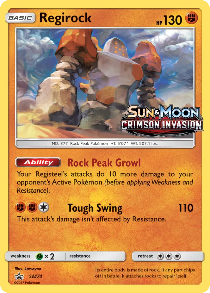 Regirock #SM74 SM Black Star Promos Pokemon card