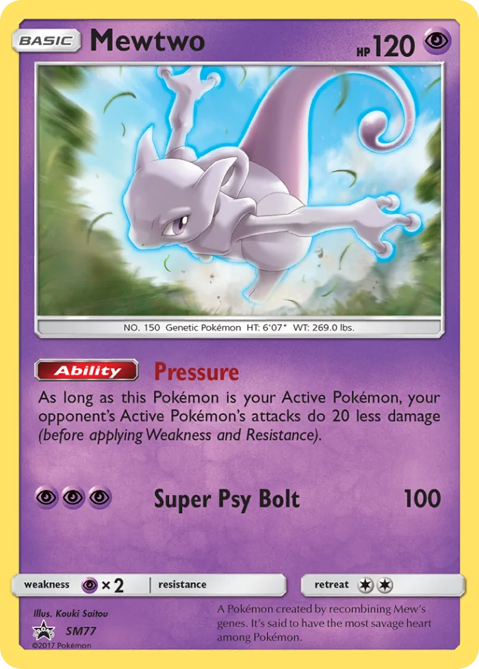 Mewtwo #SM77 SM Black Star Promos Pokemon card