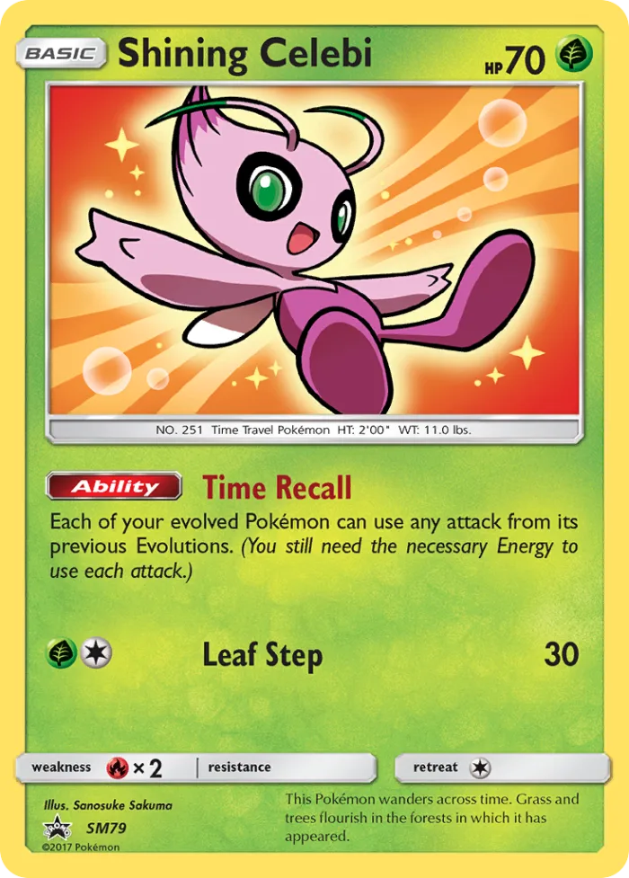 Shining Celebi #SM79 SM Black Star Promos Pokemon card