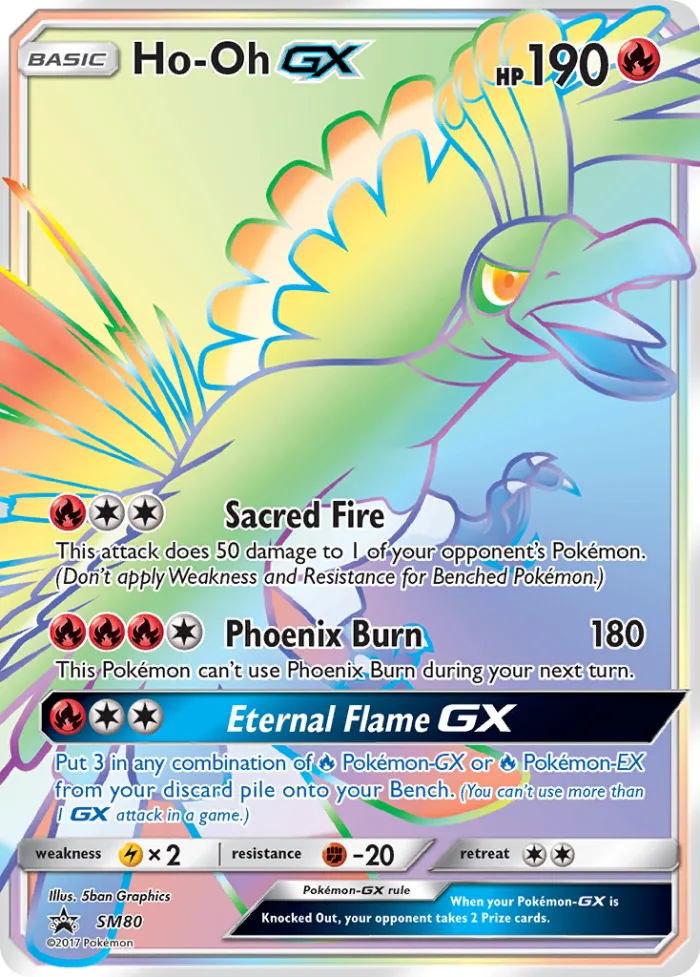 Ho-Oh-GX #SM80 SM Black Star Promos Pokemon card