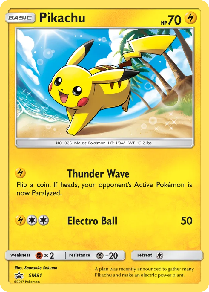 Pikachu #SM81 SM Black Star Promos Pokemon card