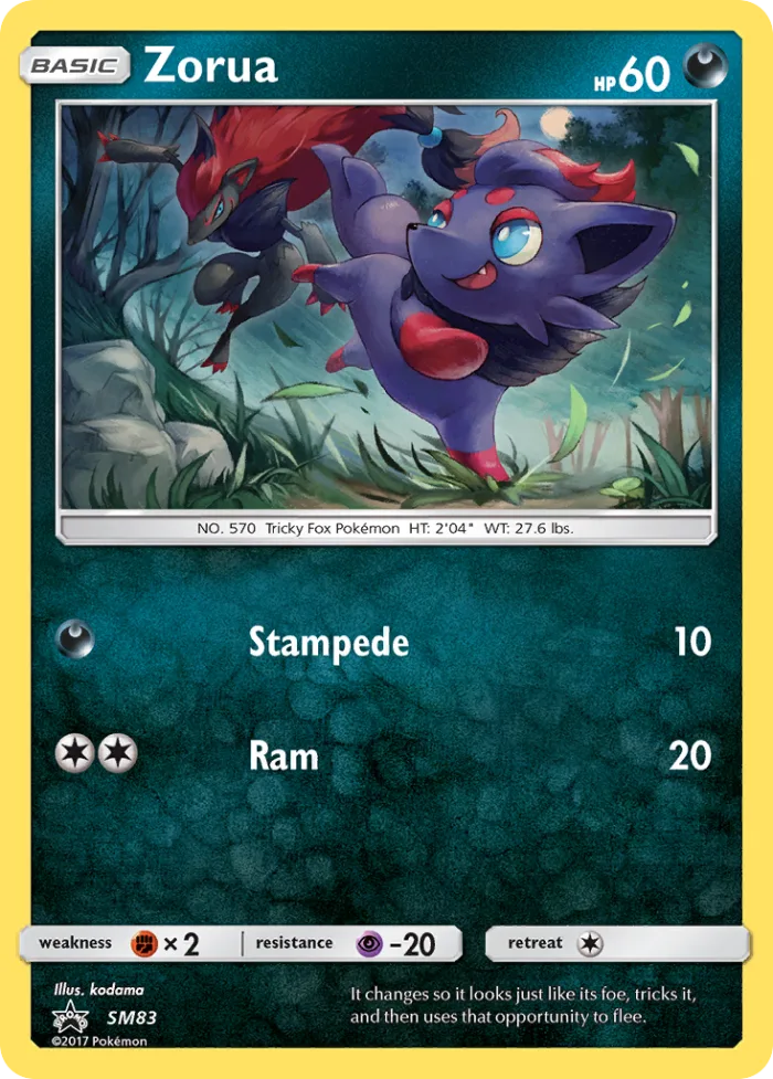 Zorua SM Black Star Promos card