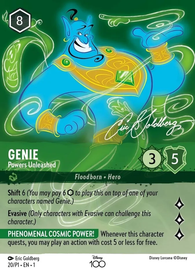 Genie #20 Promo Set 1 Disney Lorcana card