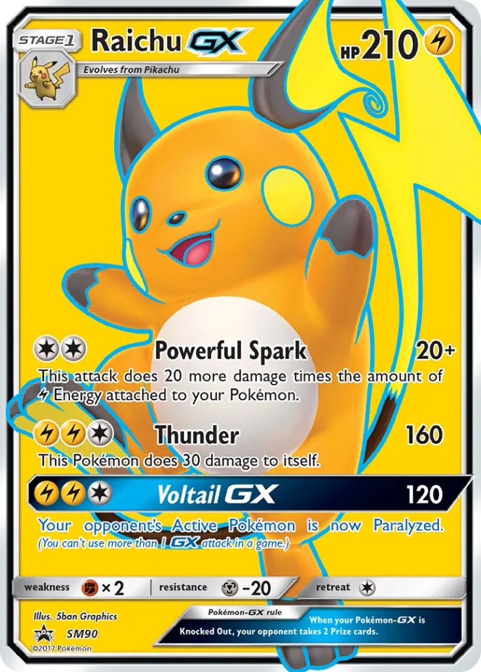 Raichu-GX #SM90 SM Black Star Promos Pokemon card