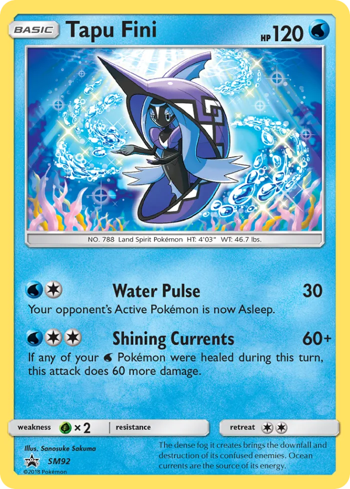 Tapu Fini #SM92 SM Black Star Promos Pokemon card
