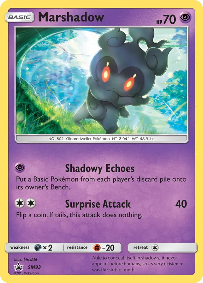 Marshadow #SM93 SM Black Star Promos Pokemon card