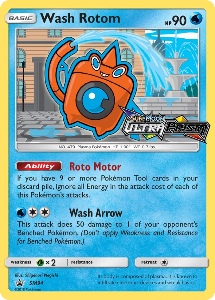 Wash Rotom #SM94 SM Black Star Promos Pokemon card