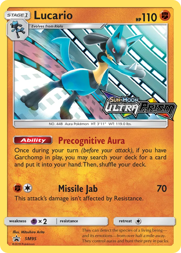 Lucario #SM95 SM Black Star Promos Pokemon card