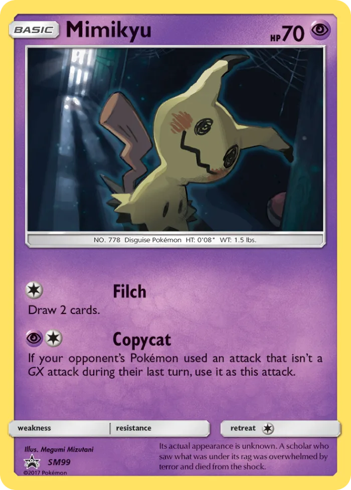 Mimikyu #SM99 SM Black Star Promos Pokemon card