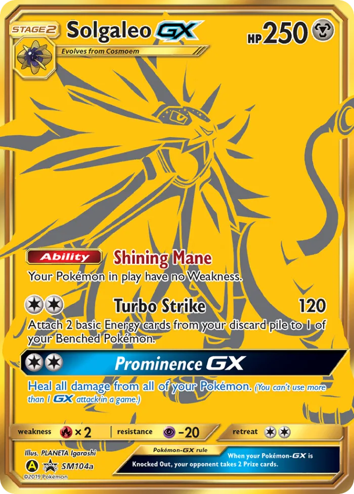 Solgaleo-GX #SM104a SM Black Star Promos Pokemon card
