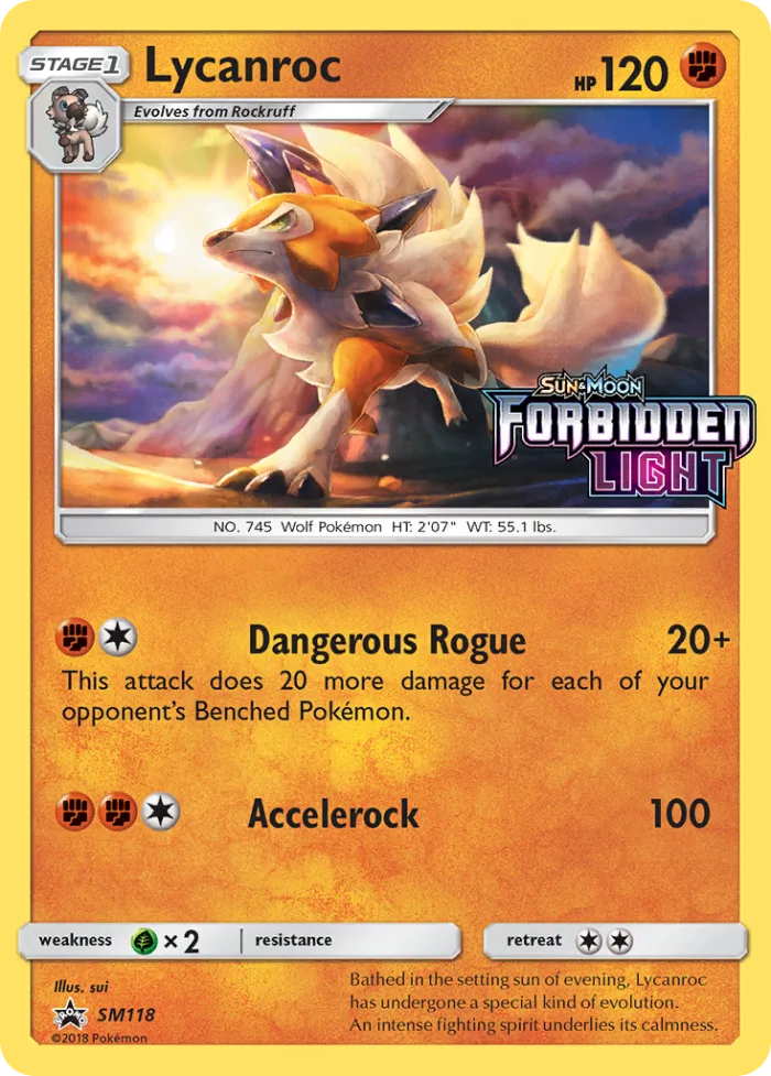 Lycanroc #SM118 SM Black Star Promos Pokemon card
