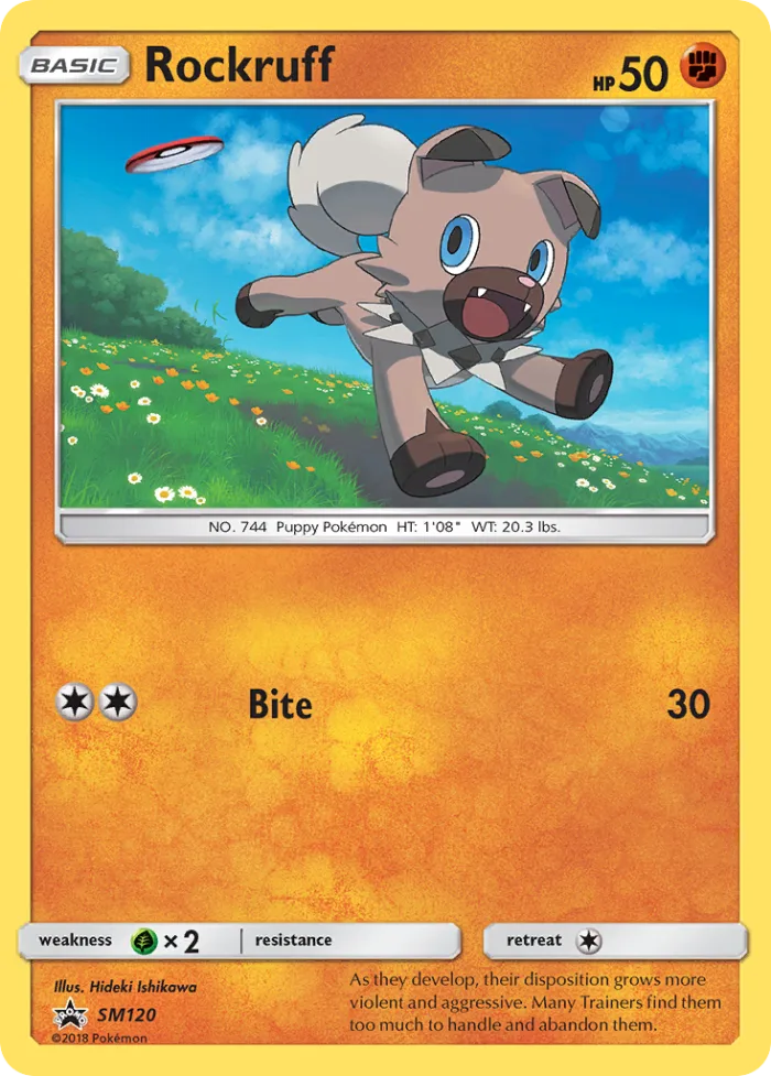 Rockruff #SM120 SM Black Star Promos Pokemon card