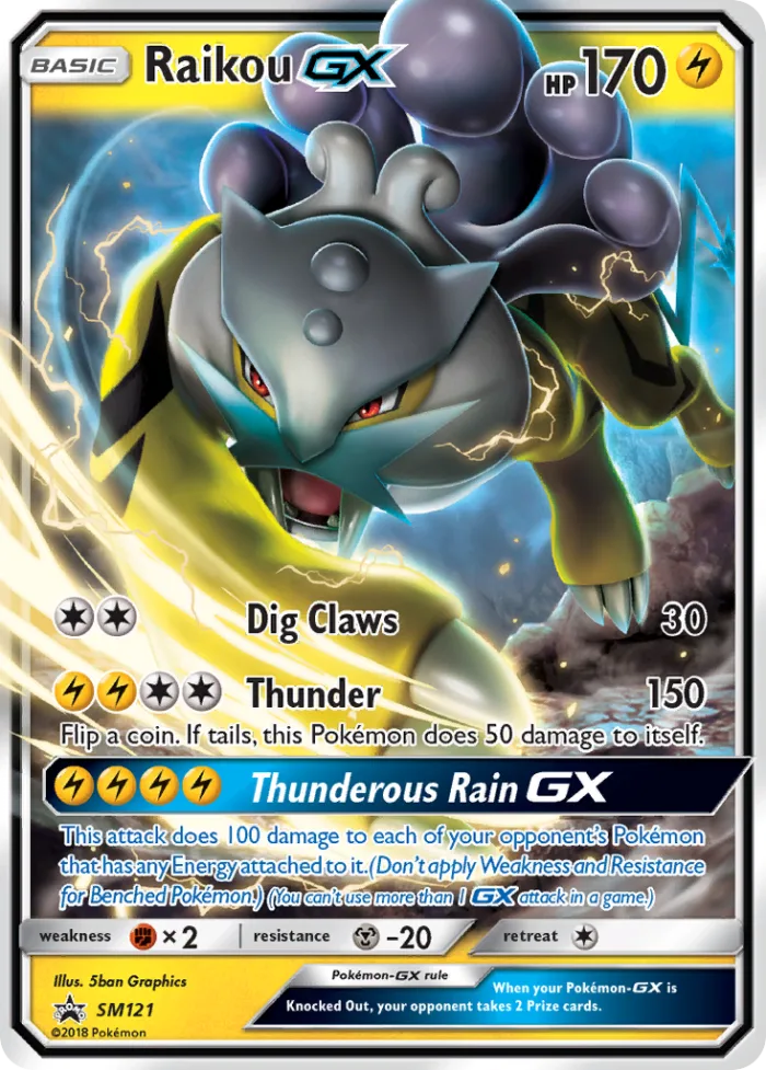 Raikou-GX #SM121 SM Black Star Promos Pokemon card