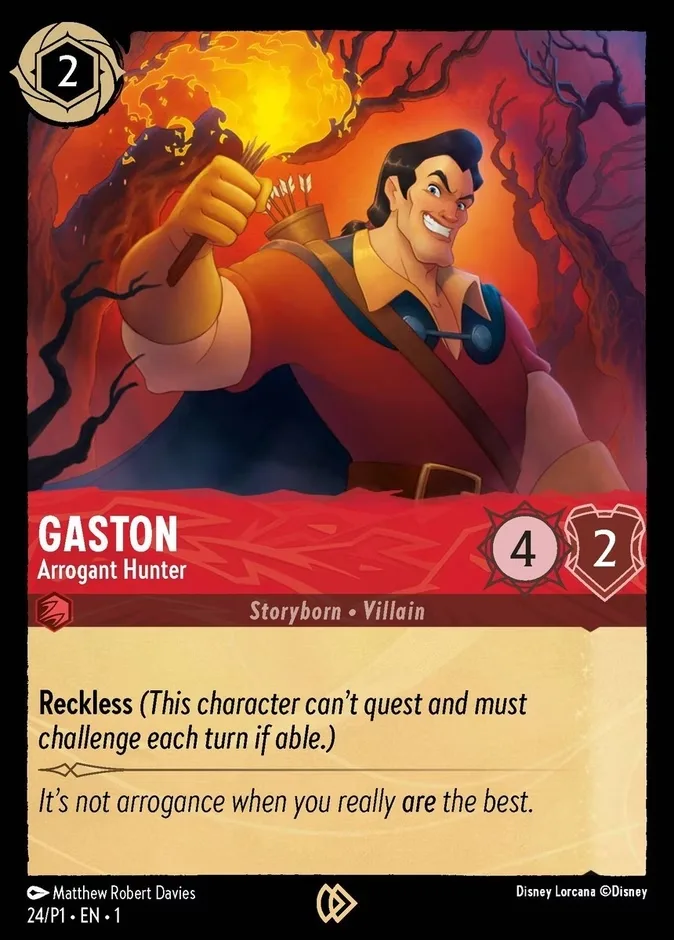 Gaston #24 Promo Set 1 Disney Lorcana card