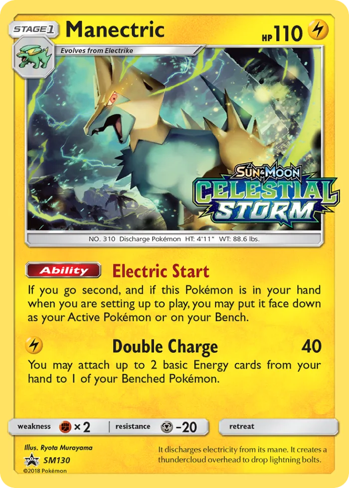 Manectric #SM130 SM Black Star Promos Pokemon card