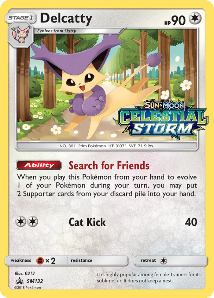 Delcatty #SM132 SM Black Star Promos Pokemon card