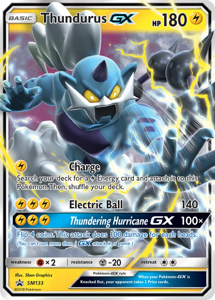 Thundurus-GX #SM133 SM Black Star Promos Pokemon card