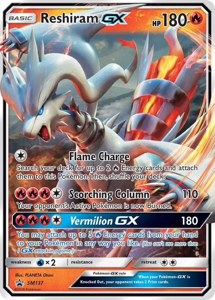 Reshiram-GX #SM137 SM Black Star Promos Pokemon card