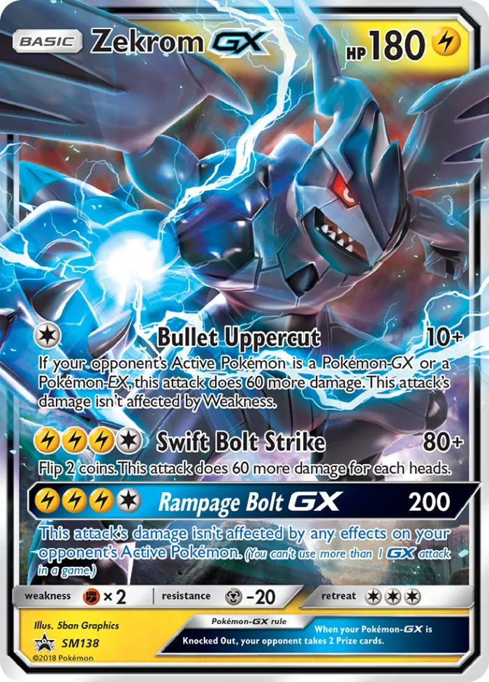 Zekrom-GX #SM138 SM Black Star Promos Pokemon card
