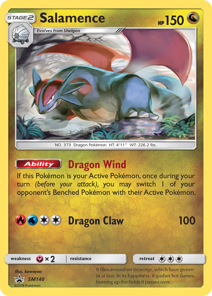Salamence #SM140 SM Black Star Promos Pokemon card
