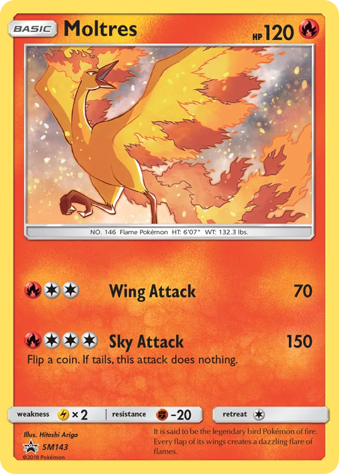 Moltres #SM143 SM Black Star Promos Pokemon card