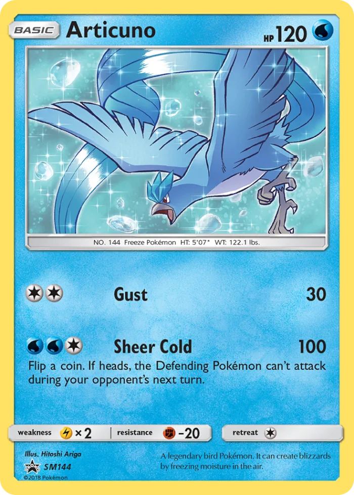Articuno #SM144 SM Black Star Promos Pokemon card