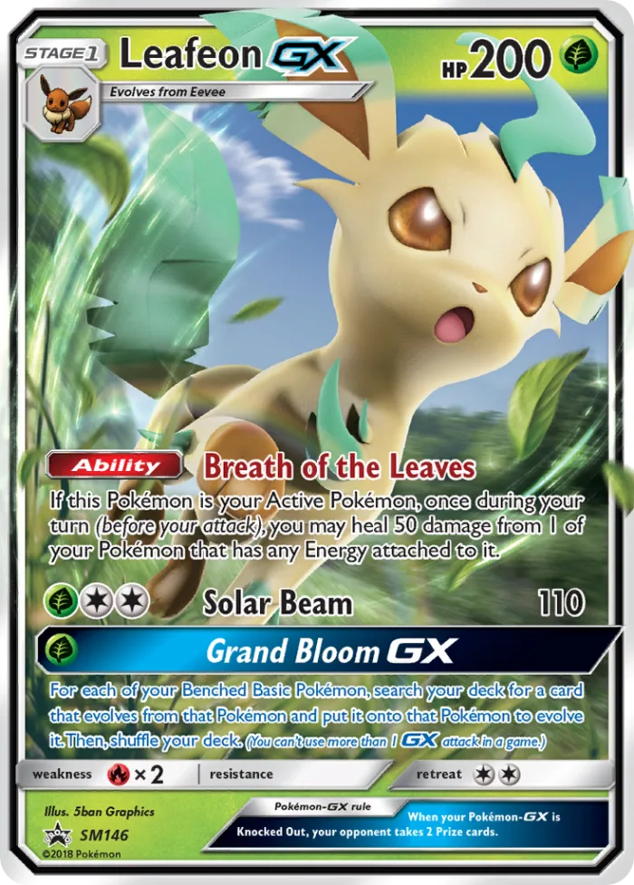 Leafeon-GX #SM146 SM Black Star Promos Pokemon card