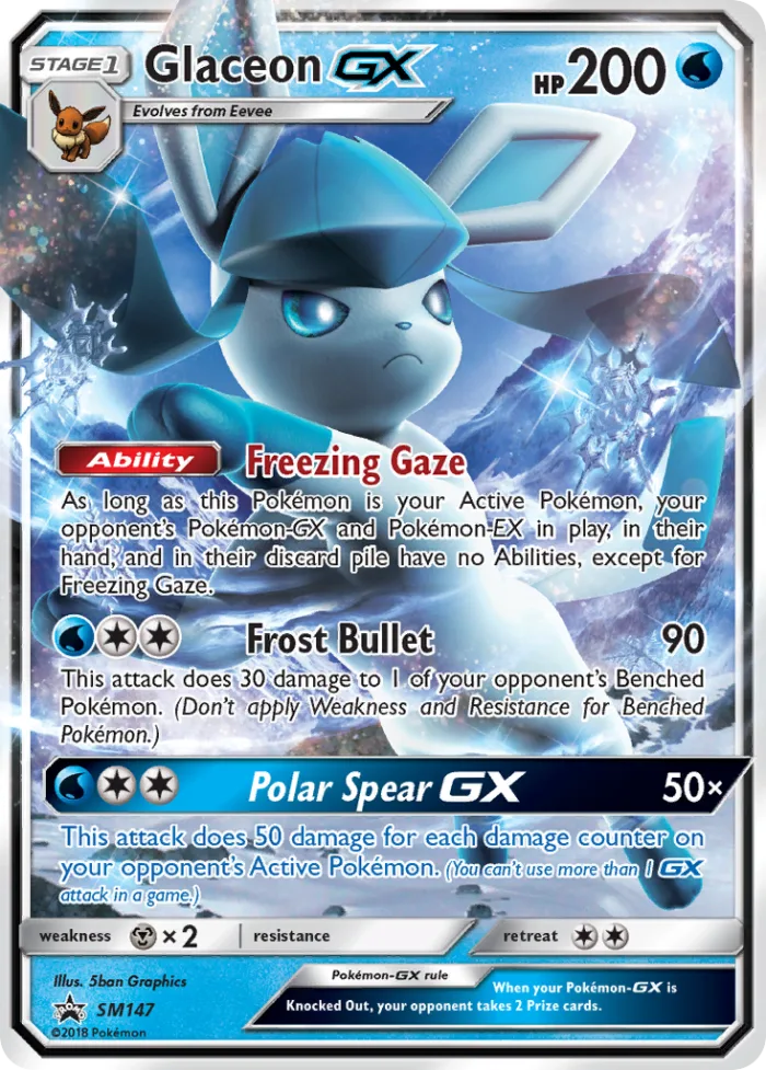 Glaceon-GX #SM147 SM Black Star Promos Pokemon card