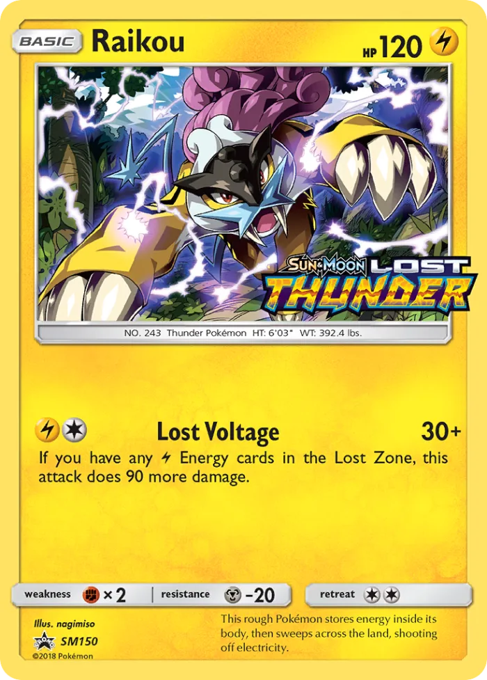 Raikou #SM150 SM Black Star Promos Pokemon card