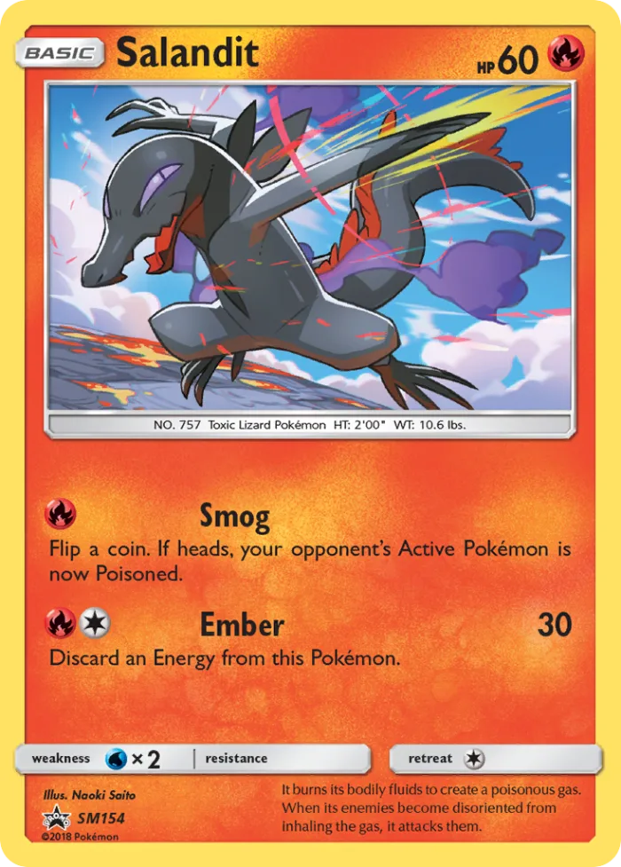 Salandit #SM154 SM Black Star Promos Pokemon card