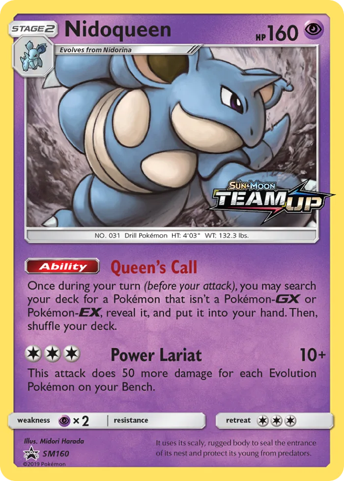 Nidoqueen #SM160 SM Black Star Promos Pokemon card