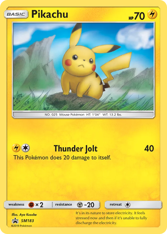 Pikachu #SM183 SM Black Star Promos Pokemon card