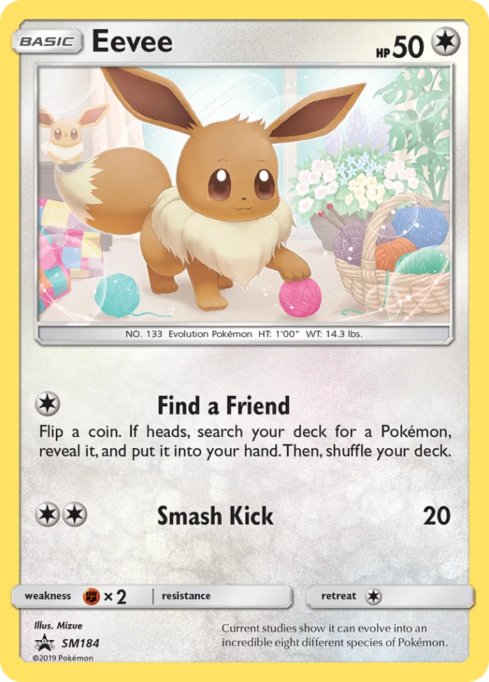 Eevee #SM184 SM Black Star Promos Pokemon card