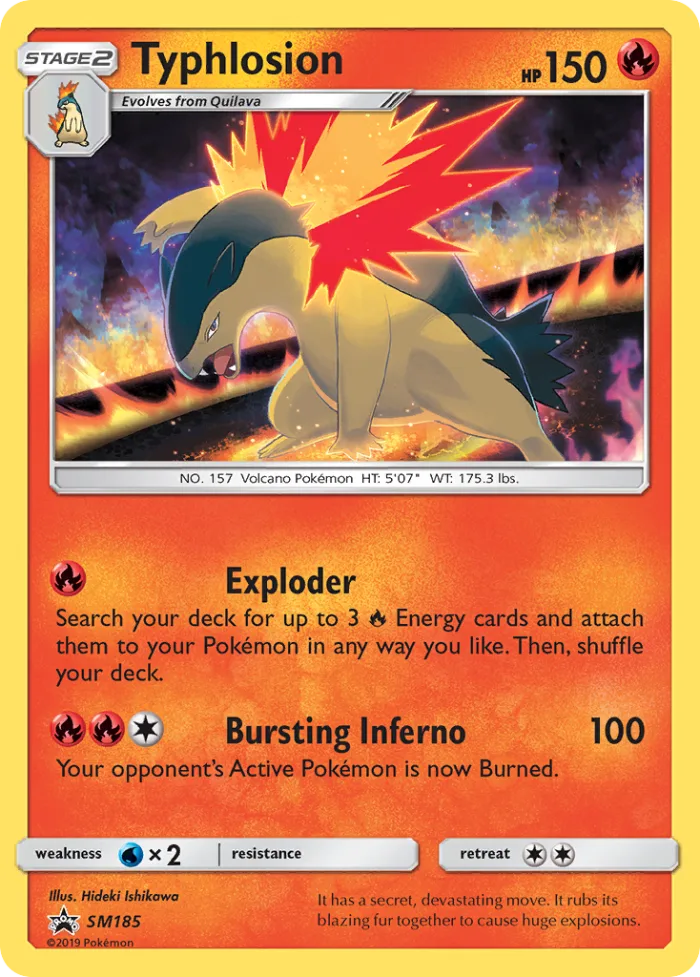 Typhlosion #SM185 SM Black Star Promos Pokemon card