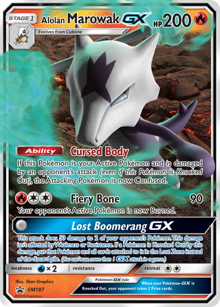Alolan Marowak-GX #SM187 SM Black Star Promos Pokemon card