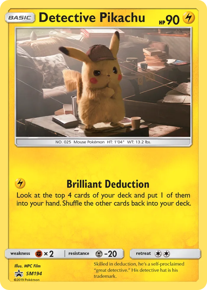 Detective Pikachu #SM194 SM Black Star Promos Pokemon card