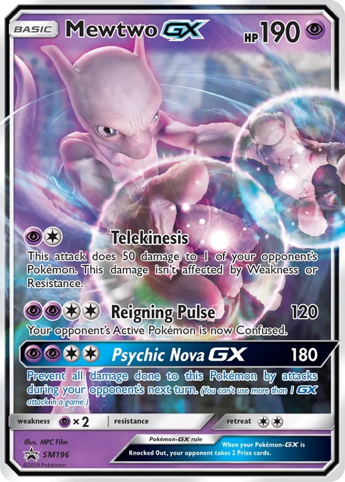 Mewtwo-GX #SM196 SM Black Star Promos Pokemon card