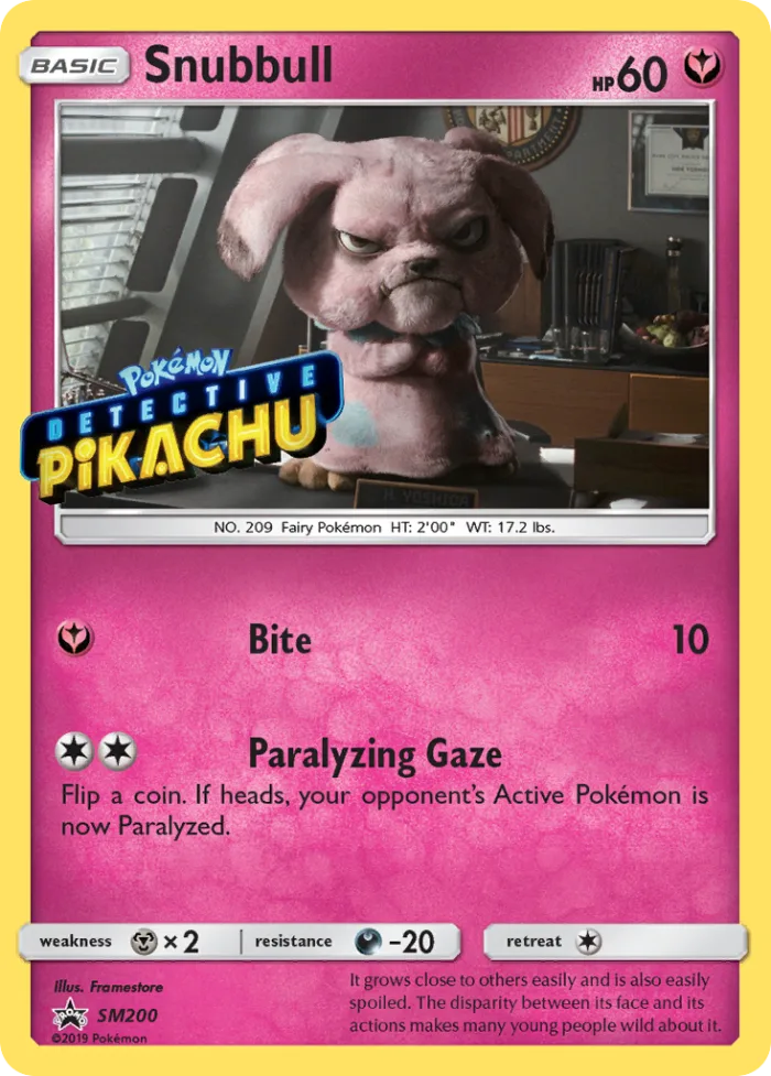 Snubbull #SM200 SM Black Star Promos Pokemon card