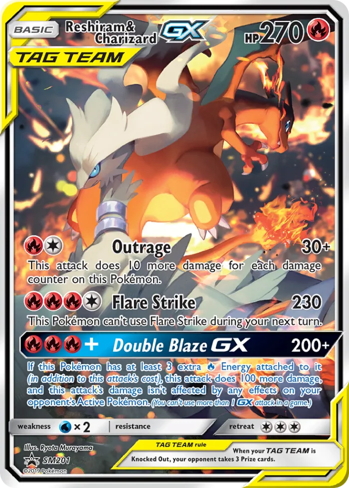 Reshiram & Charizard-GX #SM201 SM Black Star Promos Pokemon card