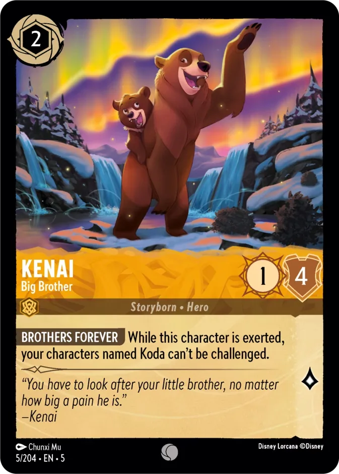Kenai #5 Shimmering Skies Disney Lorcana card