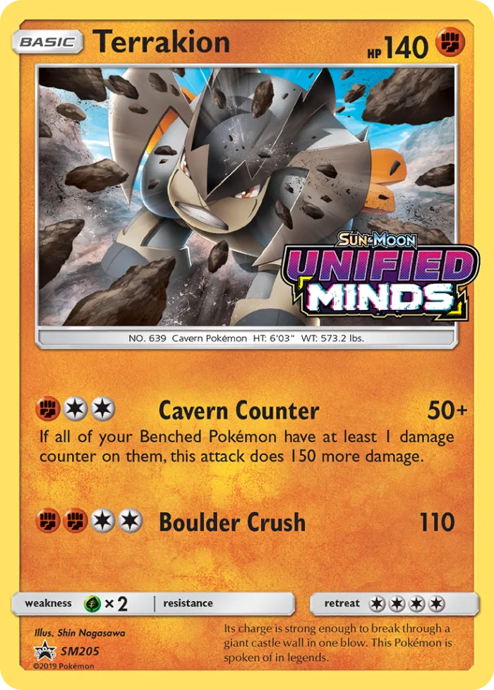 Terrakion #SM205 SM Black Star Promos Pokemon card