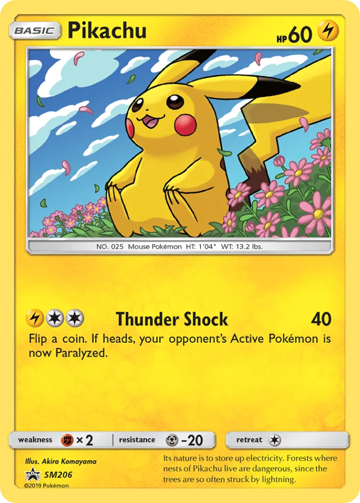 Pikachu #SM206 SM Black Star Promos Pokemon card