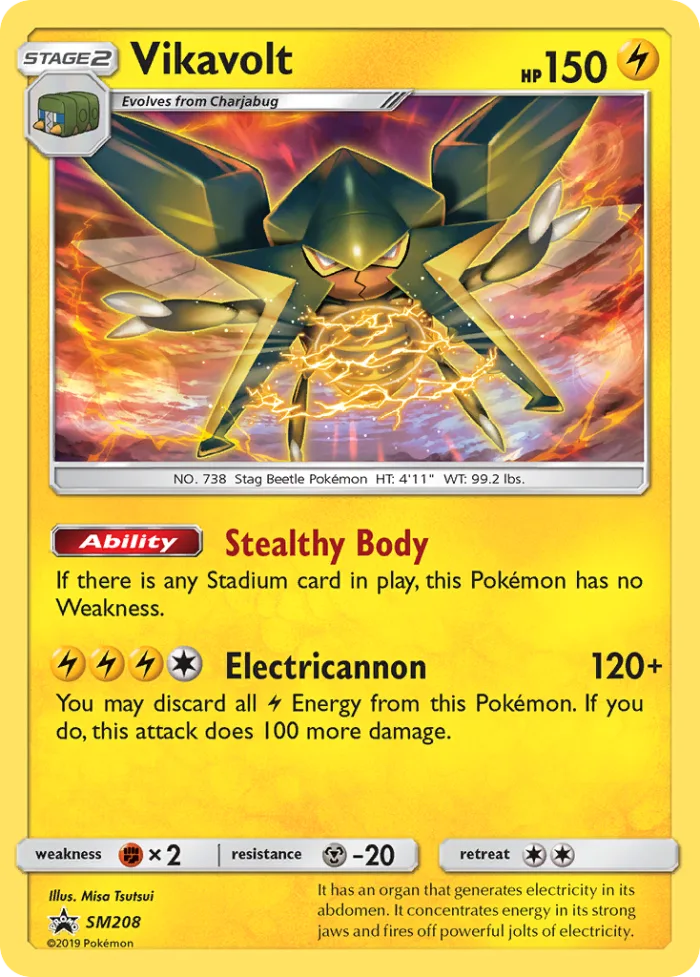 Vikavolt #SM208 SM Black Star Promos Pokemon card