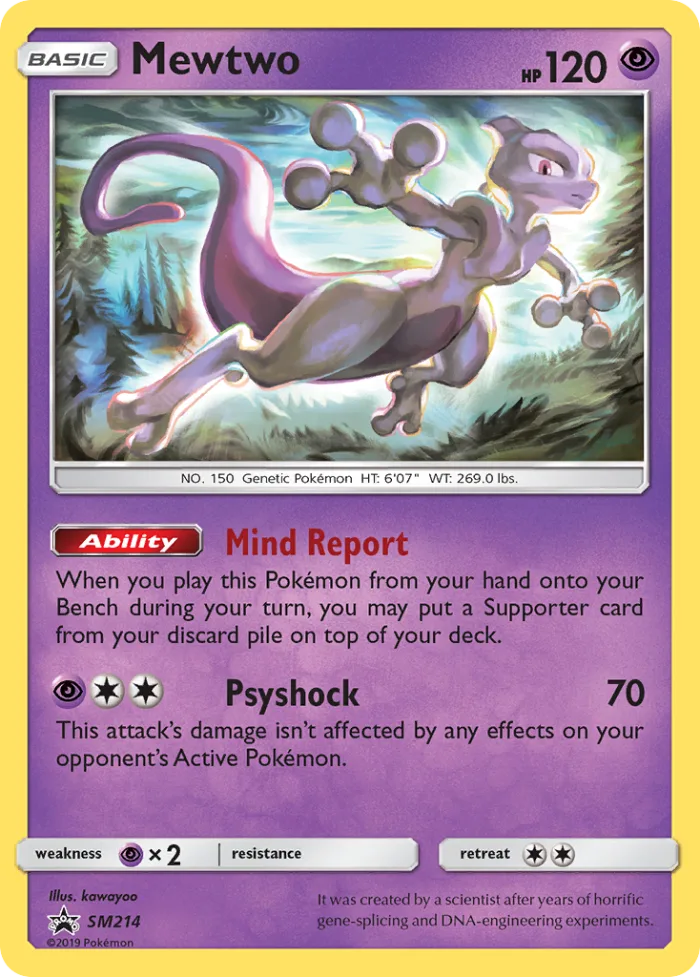 Mewtwo #SM214 SM Black Star Promos Pokemon card