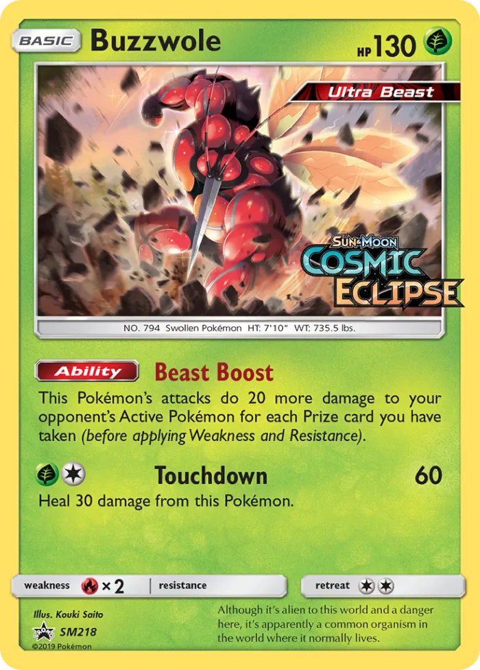 Buzzwole #SM218 SM Black Star Promos Pokemon card