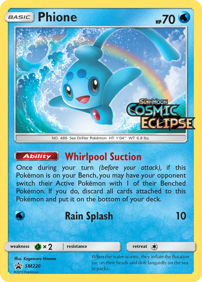 Phione #SM220 SM Black Star Promos Pokemon card