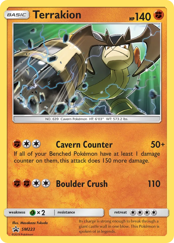 Terrakion #SM223 SM Black Star Promos Pokemon card