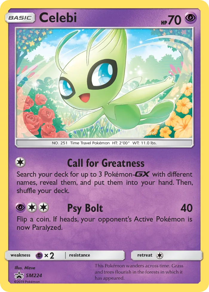 Celebi #SM224 SM Black Star Promos Pokemon card