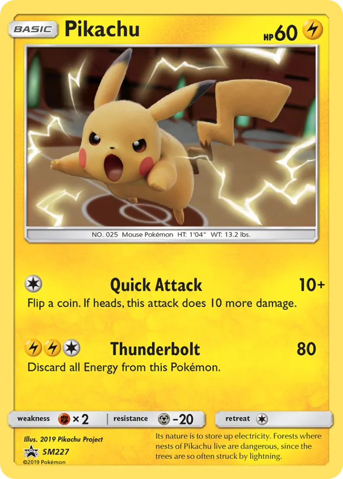Pikachu #SM227 SM Black Star Promos Pokemon card